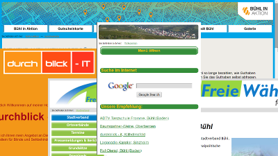 Eine Collage verschiedener Webseiten